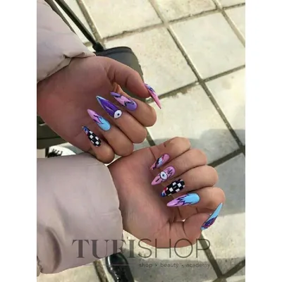 Correction of Adult Nails after 2 months / Winter Nail Art Design - YouTube