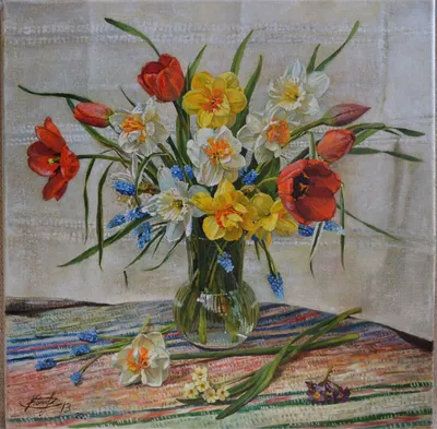 Купить картину Тюльпаны и нарциссы в Москве от художника Костерин Александр