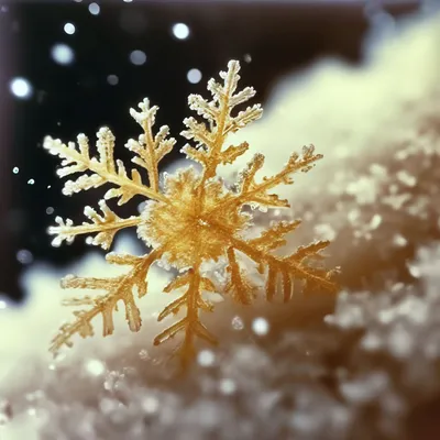 Настоящие снежинки покрытые тонким …» — создано в Шедевруме