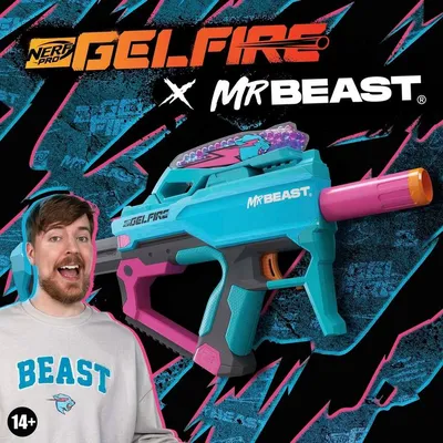 NERF Pro Gelfire X Mrbeast Fully Automatic Blaster | GameStop