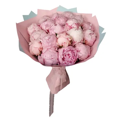 Розовые пионы по цене 765 ₽ - купить в RoseMarkt с доставкой по  Санкт-Петербургу