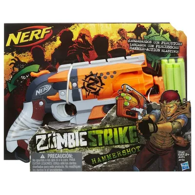 Four Nerf Guns - Firestrike Elite XD, Dark Tag StrikeFire, Nerf Zombie  Strike Double strike, Nerf Scout A Nerf Blaster is a toy Stock Photo - Alamy