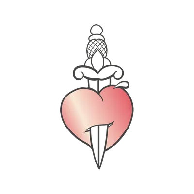 Икона Сердца Нож В Сердце Метафора Безответной Любви — стоковая векторная  графика и другие изображения на тему Символ сердца - iStock