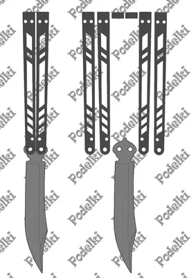 Как сделать из бумаги НОЖ БАБОЧКУ STANDOFF 2 шаблон, схема | Шаблон для  выпиливания, Шаблоны, Шаблоны печати