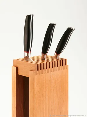 Подставка для ножей из массива натурального дерева в интернет-магазине  Ярмарка Мастеров по цене 5355 ₽ – RPHY0BY | Кухонные ножи, Липецк -  доставка по России