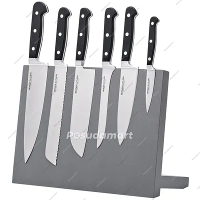 Набор ножей на деревянной подставке (5пр.) 2410122506 111001720 купить в  Украине | POSUDMEISTER