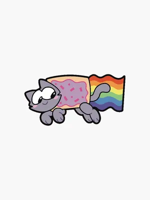 Nyan Cat\" Sticker for Sale by Hanenbow WEBPARTEEZ | Redbubble