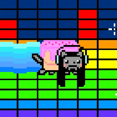 Nyan cat gif pixel art