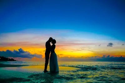 Романтика, Праздник, Закат, Любовь, Море, пляж, люди, силуэт, каникулы, два  человека | Pxfuel