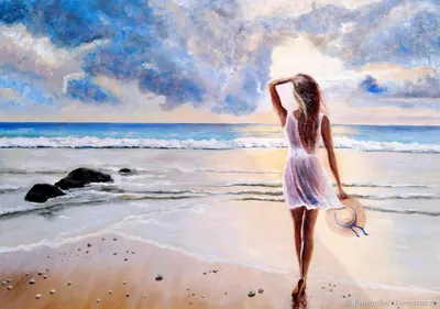 Море Любви Пляж И Солнце, Картина - Yuliya Hmeleva | Artmajeur
