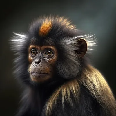 Виды обезьян, обнаруженные в генеративном ии животных | Премиум Фото