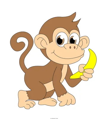 Мультяшная обезьяна рисунок - 64 фото