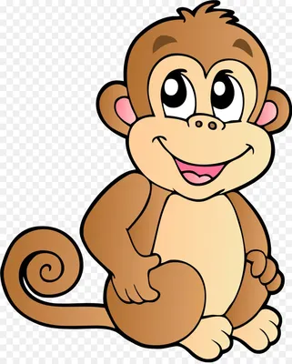Милая симпатичная обезьянка мультяшная…» — создано в Шедевруме