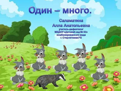 Дидактическая игра Один много - Раннее развитие - логопедические игры