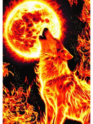 Огненный волк Кристальный Dragon Алина - Illustrations ART street