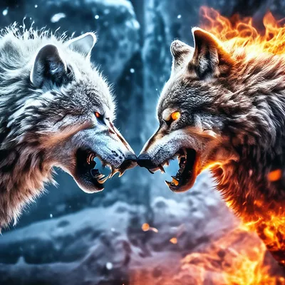 Алмазная мозаика Огненный волк и луна Две картинки 163761708 купить за 811  ₽ в интернет-магазине Wildberries