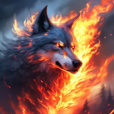 Огненный волк» — создано в Шедевруме