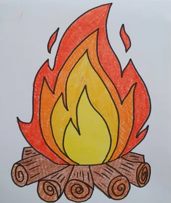 Пламя нарисованная картинка
