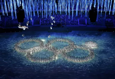 Логотип зимних Олимпийских игр в Сочи. Обои для рабочего стола. 1920x1080