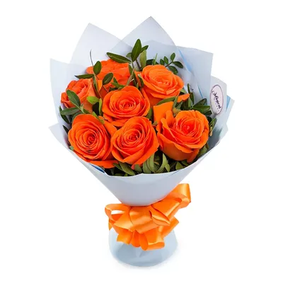 Элитные оранжевые розы от 5 штук: цена, заказать с доставкой по Вичуге в  интернет-магазине Cyber Flora®