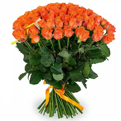 Букет из 25 оранжевой розы ~ Доставка цветов в Ижевске