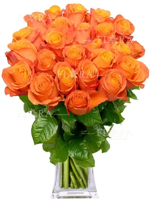 Желтые и оранжевые розы 40см с доставкой по Лиепае