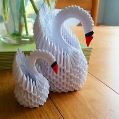 Оригами лебедь из модулей пошагово | Origami design, Origami swan, Origami  easy