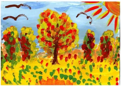 Фотоотчет о рисунках «Золотая осень» детей младшего школьного возраста (6  фото). Воспитателям детских садов, школьным учителям и педагогам - Маам.ру