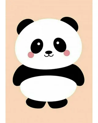 Милая мультяшная панда с большимм …» — создано в Шедевруме