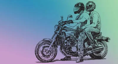 Пара на мотоцикле путешествует по горам Фото Фон И картинка для бесплатной  загрузки - Pngtree