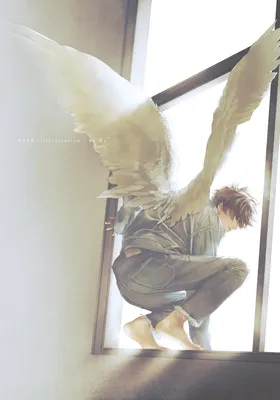 Фото Парень-ангел собирается выпрыгнуть из окна, by Re°
