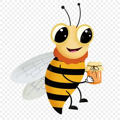 Пчела насекомое, милый мультфильм пчела, мультипликационный персонаж,  медоносная пчела, насекомые png | Klipartz