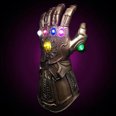 Перчатка бесконечности Таноса, со светящимися камнями - купить с доставкой  по выгодным ценам в интернет-магазине OZON (287595773)