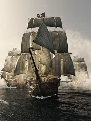 Фотообои Корабли \"Пиратские корабли\" - арт 0100002001 | Купить в  интернет-магазине Фото в дом