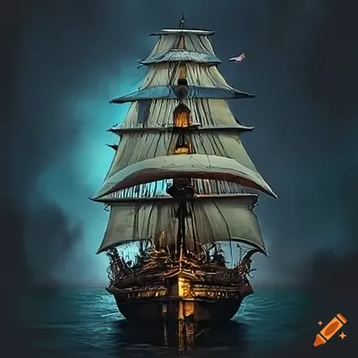 Космические пираты, пиратские корабли…» — создано в Шедевруме