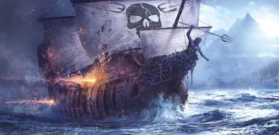 пиратский корабль, фэнтези арт и искусство пирата, картинка майфлауэр,  майский цветок фон картинки и Фото для бесплатной загрузки