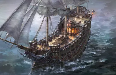 боевые пиратские корабли в открытом море Фото Фон И картинка для бесплатной  загрузки - Pngtree