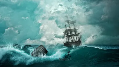 Пиратский кораблик рисунок - 74 фото
