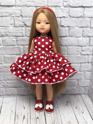 Платье из хлопка для куклы Паола Рейна 32 см. - купить с доставкой по  выгодным ценам в интернет-магазине OZON (652685010)