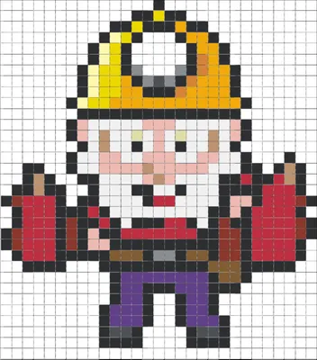 Кольт Бравл Старс Как рисовать по клеточкам Простые рисунки How to Draw  Colt Brawl Stars Pixel Art - YouTube