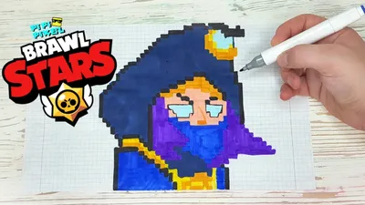 Как нарисовать по клеточкам эдгар бравл старс|Brawl Stars Edgar how to draw  Pixel Art - YouTube