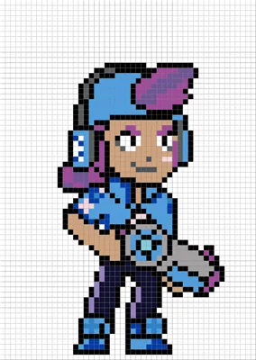 КОВАРНЫЙ МОРТИС из ИГРЫ BRAWL STARS РИСУНКИ ПО КЛЕТОЧКАМ - PIXEL ART -  YouTube | Рисунки, Игры