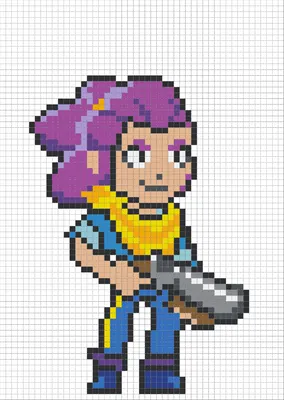 Как нарисовать Скуика по клеточкам | Brawl Stars - YouTube
