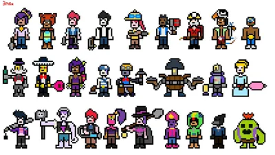 Как нарисовать ЗНАЧОК Р-Т по клеточкам из Бравл Старс (лёгкий способ) |  Pixel_Man | Дзен