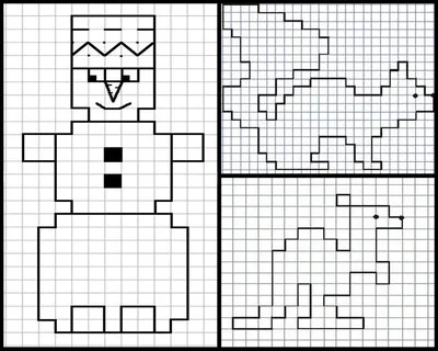 Скачать картинки по клеточкам в тетради - легкие и простые