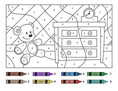 Раскраски по цифрам для детей | Раскраска по цифрам, Раскраски, Дошкольные  идеи