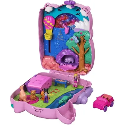 Кошелек Polly Pocket Koala Приключения портативный компактный с микро  куклой поли и подругой дол, 8 функций, связанных с внешним видом, 5  животных и съемные аксессуары для транспортных средств, отличный подарок  для возраста