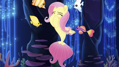 Мой маленький пони в кино: Флаттершай русалка - My Little Pony The Movie -  YouLoveIt.ru