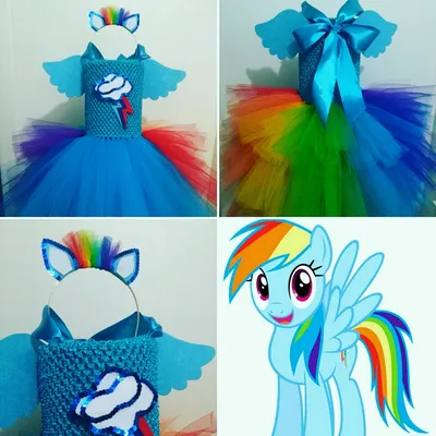 Платье \"Rainbow dash\" (\"My little pony\") в интернет-магазине Ярмарка  Мастеров по цене 2700 ₽ – B39VFBY | Карнавальный костюм, Раменское -  доставка по России