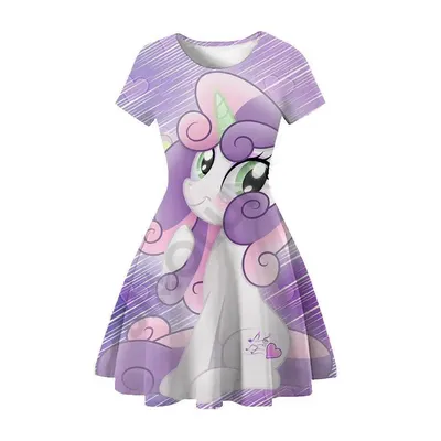 Детское платье My Little Pony, демисезонная ночная рубашка с коротким  рукавом для маленьких девочек, одежда для сна с мультяшным единорогом для  малышей | AliExpress